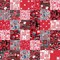 Sykel Enterprises-University of Nebraska Cheater Quilt Printed Cotton Fabric-Nebraska Cornhuskers Cotton Fabric with Patchwork Cheater Quilt Print-60” Width